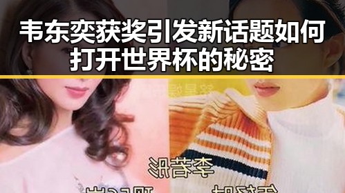 韦东奕获奖引发新话题如何打开世界杯的秘密