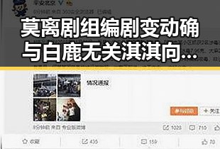 莫离剧组编剧变动确与白鹿无关淇淇向白鹿道歉 胖东来自营产品价格下调引关注